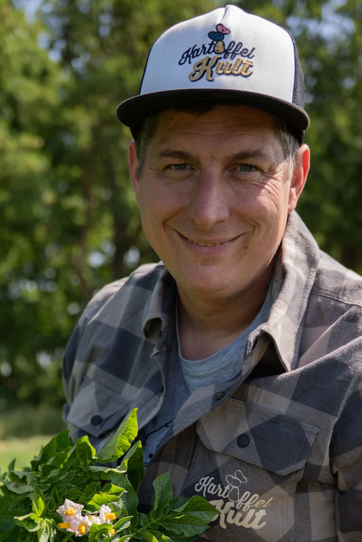 Der Kopf von Bauer Heinrich mit Cappy