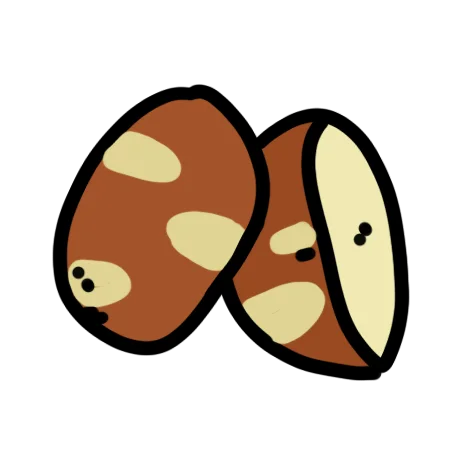 Icon mit Kartoffeln in rot mit gelben punkten