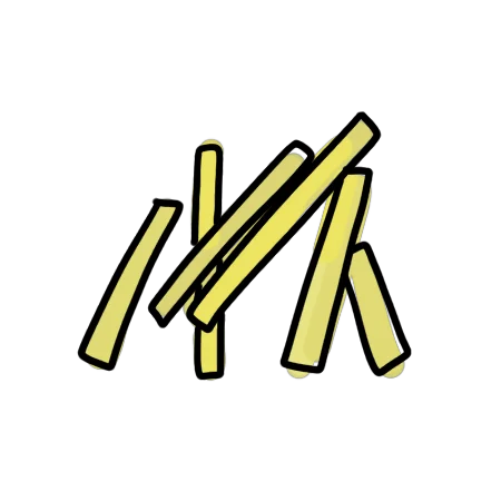 Icon mit einzelnen Pommes